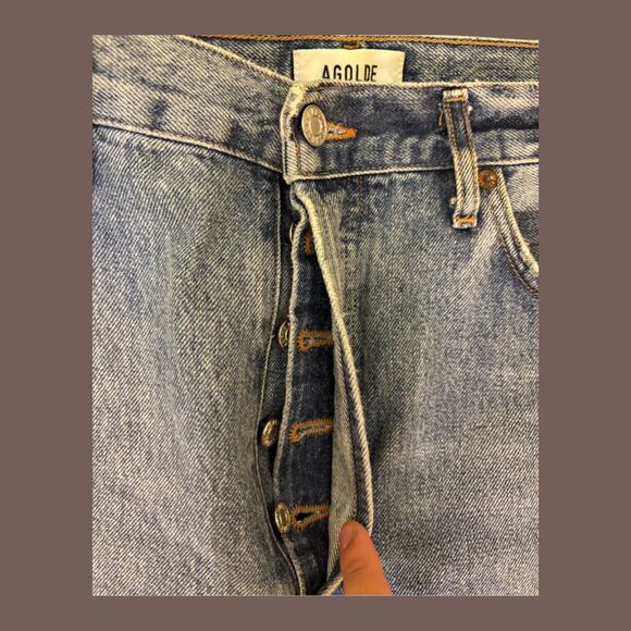 Agolde 90s Jeans | Blue Distressed Organic Cotton | Size 32 | Vintage - Picture 4 of 4
